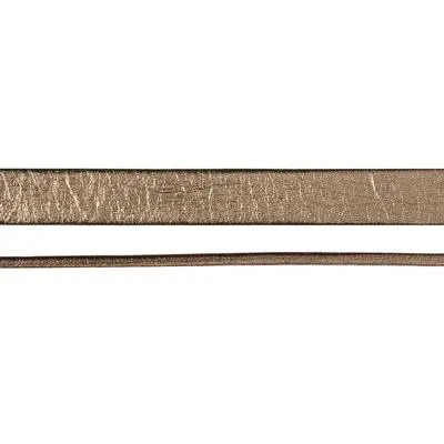 10mm Bronze Pearl Metallic Flat Leather by the Foot