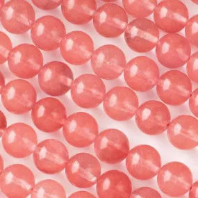 10mm Round Grade A Gemstone Beads - Cherry Quartz (Pack of 10)