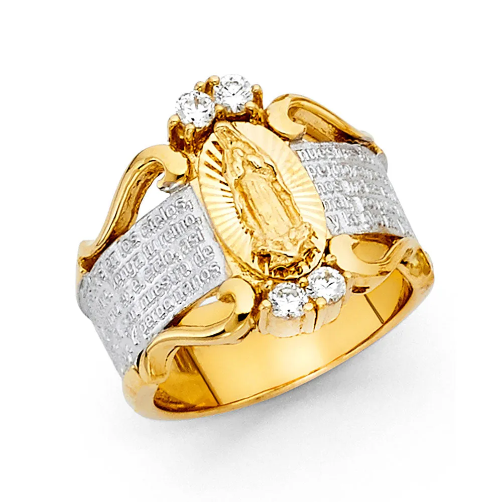 14K Yellow Gold Cubic Zirconia Wedding Band