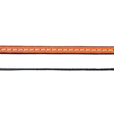 5mm Rust Stitched Flat Leather by the Foot