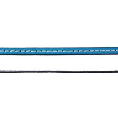 5mm Turquoise Stitched Flat Leather by the Foot