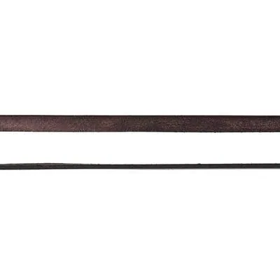 5mm Vintage Flat Leather - Dark Brown by the Foot