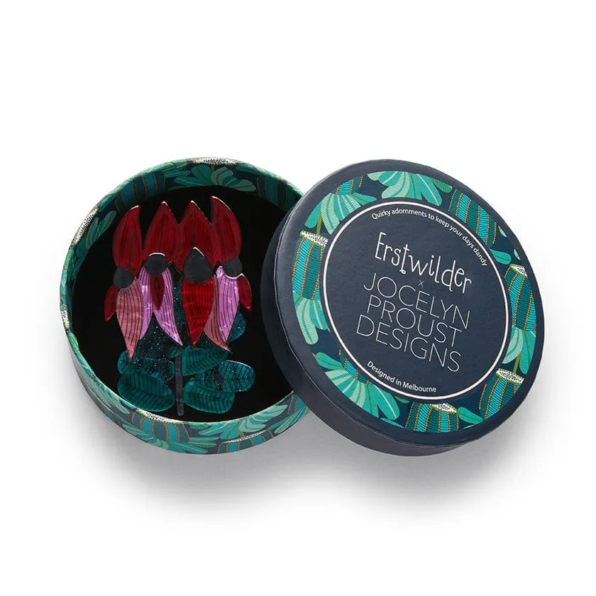 A Pleasing Desert Pea Brooch