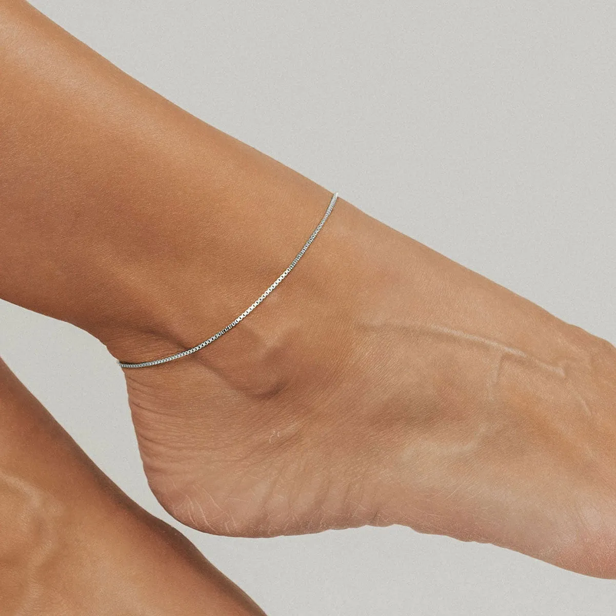 Adjustable Venezia Box Anklet