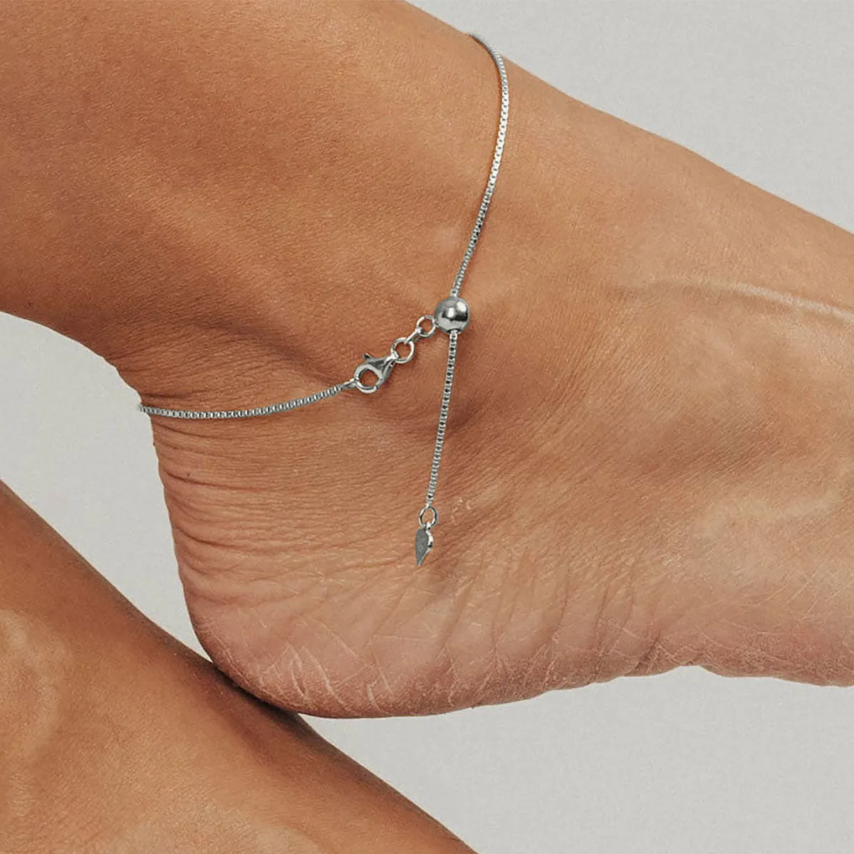 Adjustable Venezia Box Anklet