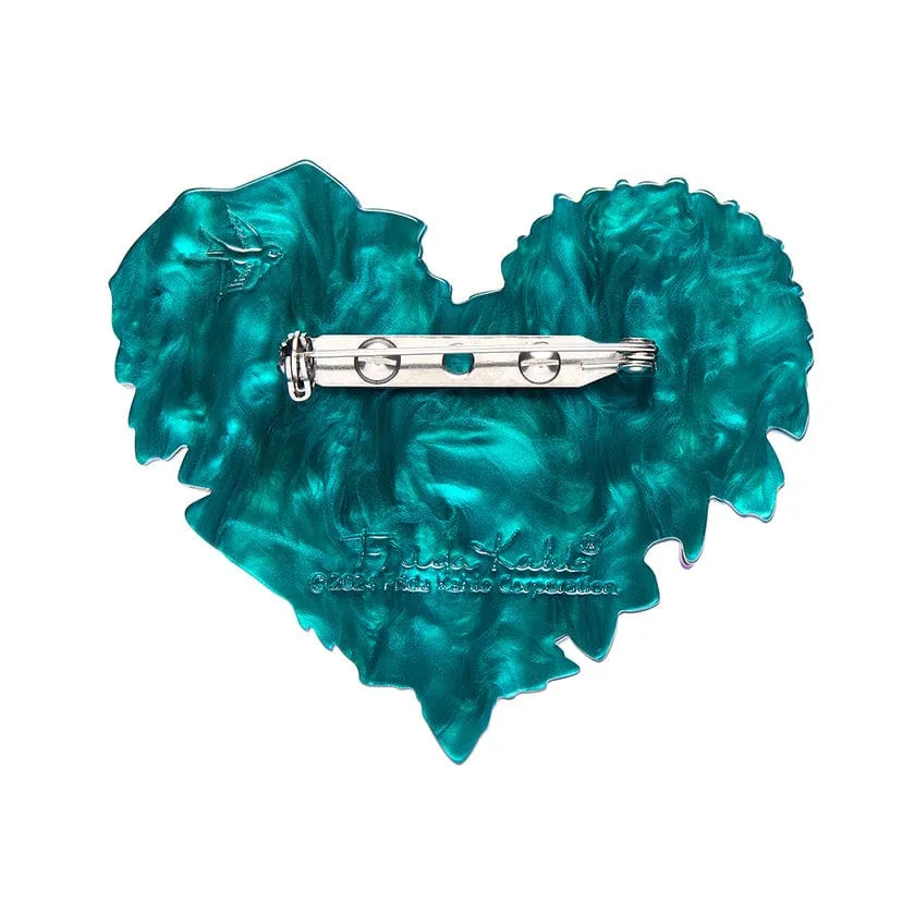Corazon de Flores Brooch