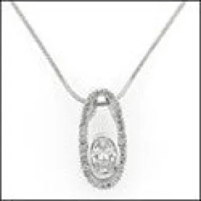 Cubic Zirconia Cz 2 Ct Oval Pendant