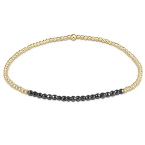 enewton Gold Bliss 2mm Bead Bracelet in Faceted Hematite