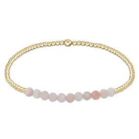 enewton Gold Bliss 2mm Bead Bracelet - Pink Opal