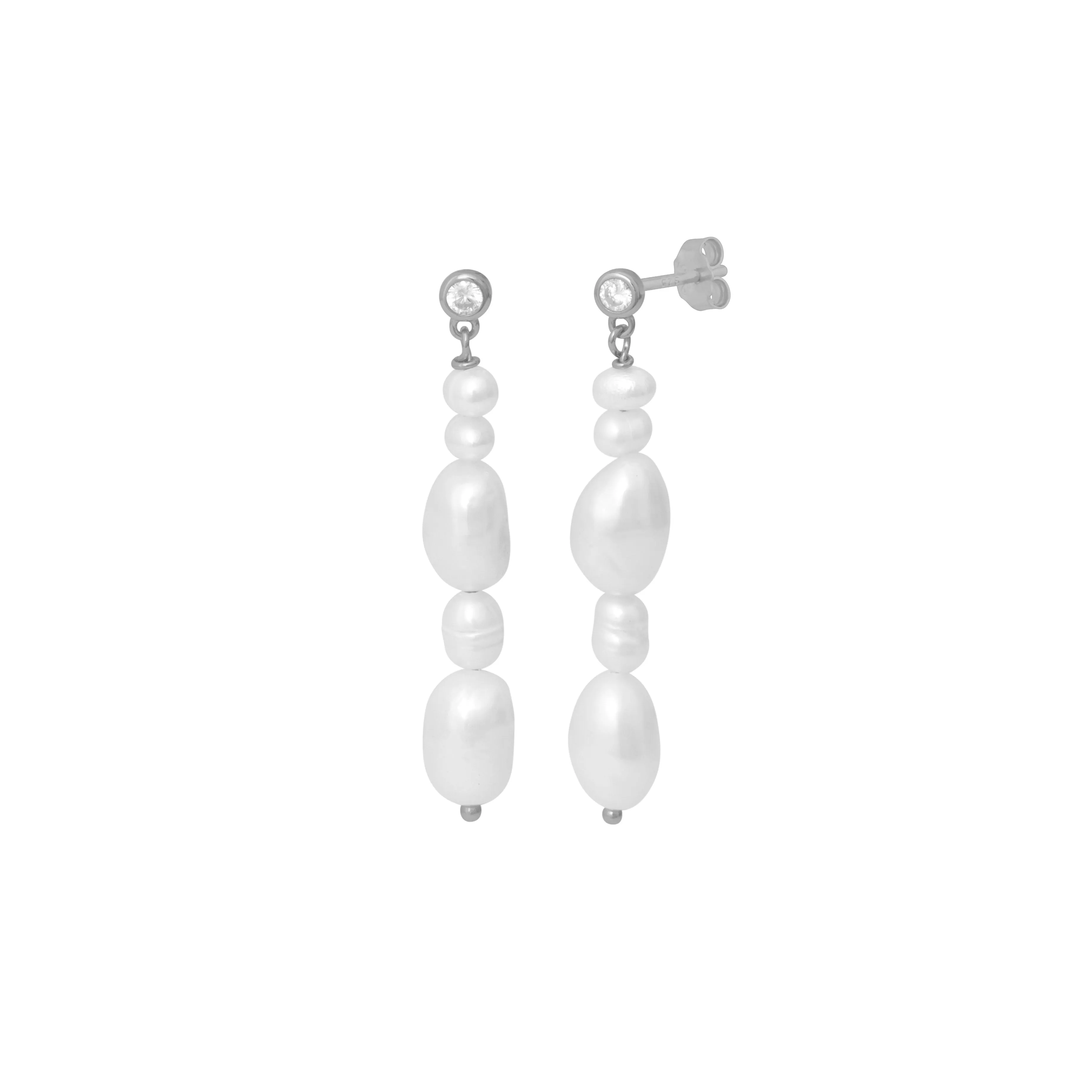 KATE PEARL EARRINGS SILVER