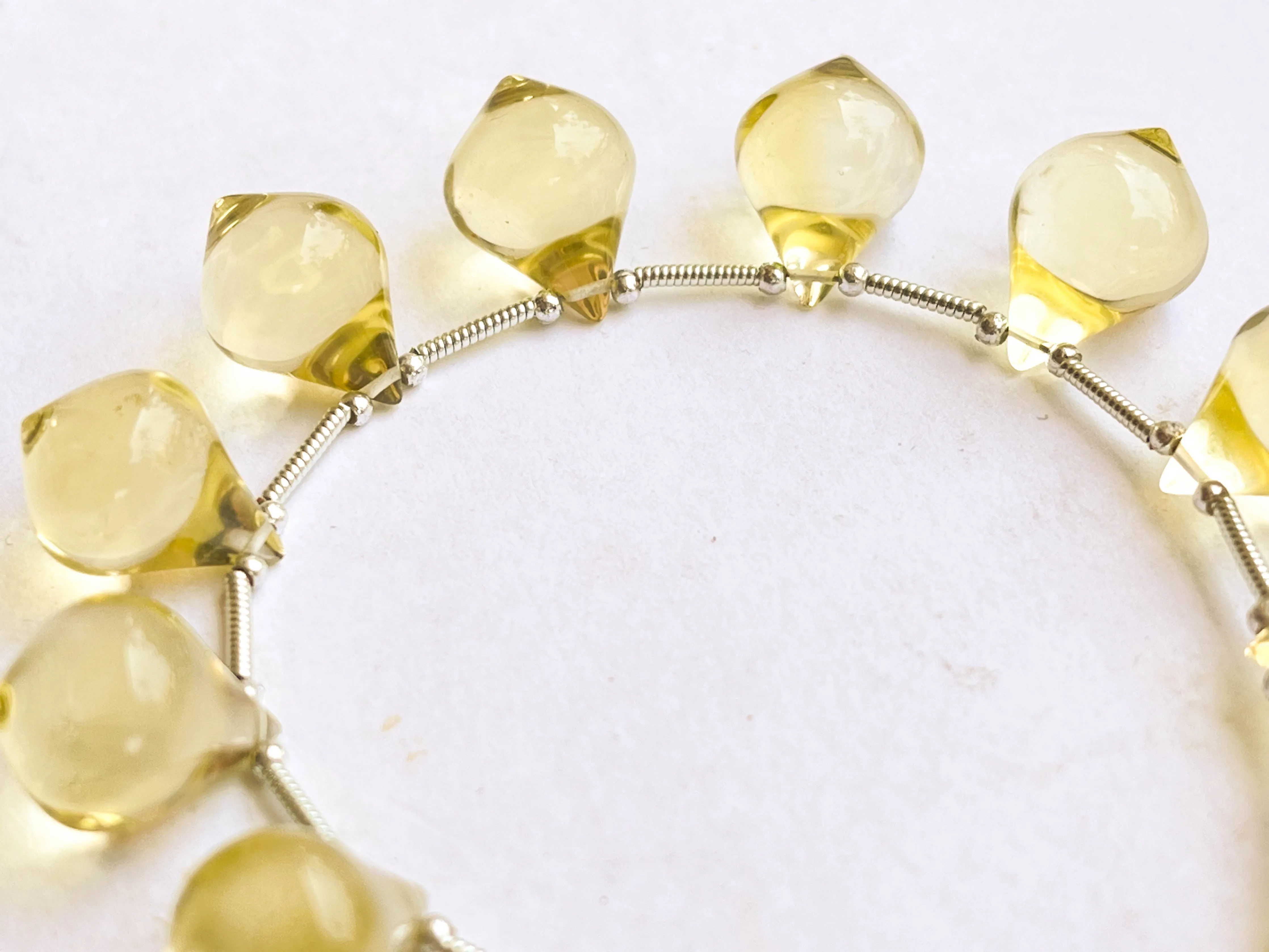Lemon Green Gold Slanted Shape Drops