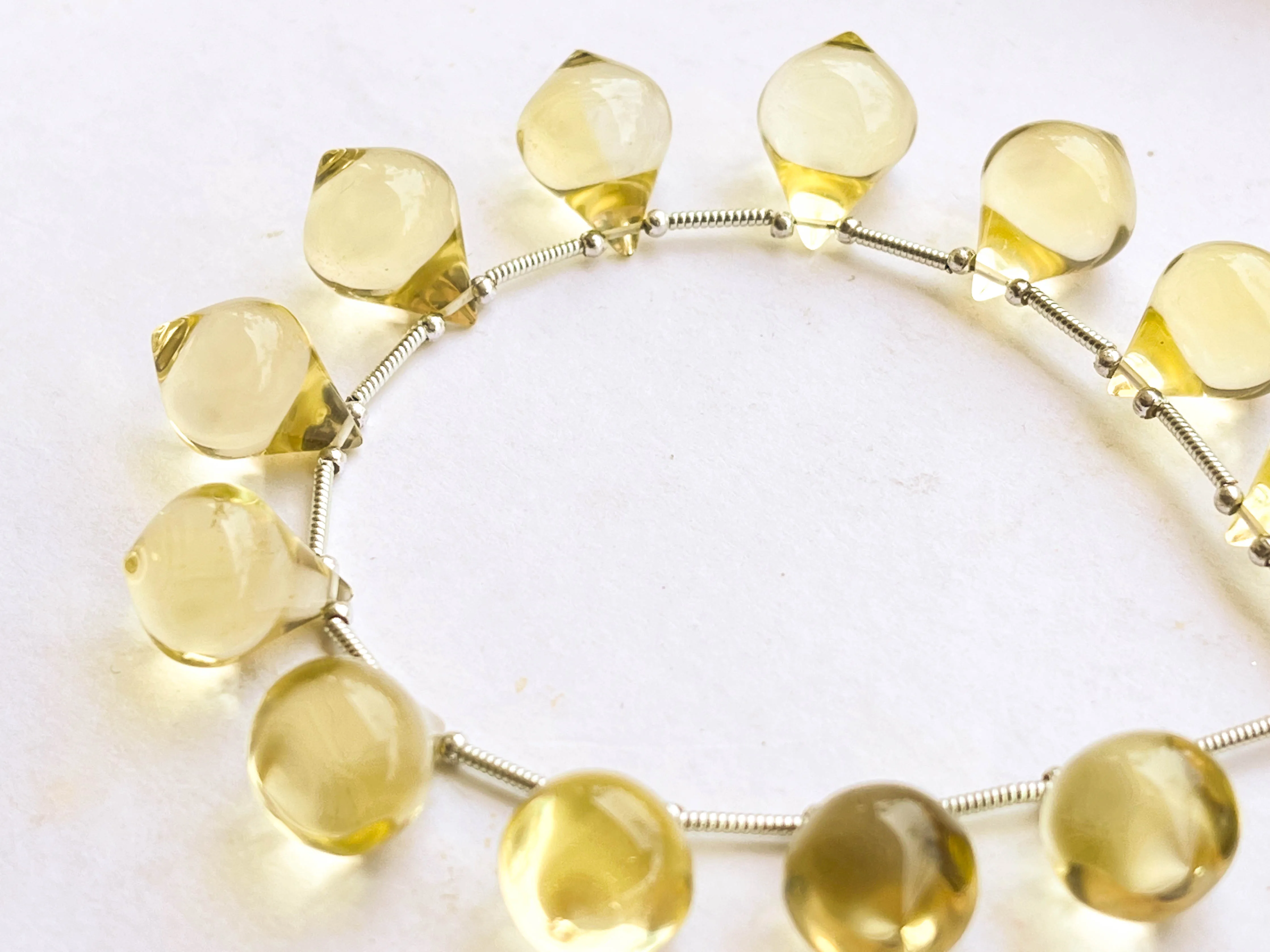 Lemon Green Gold Slanted Shape Drops