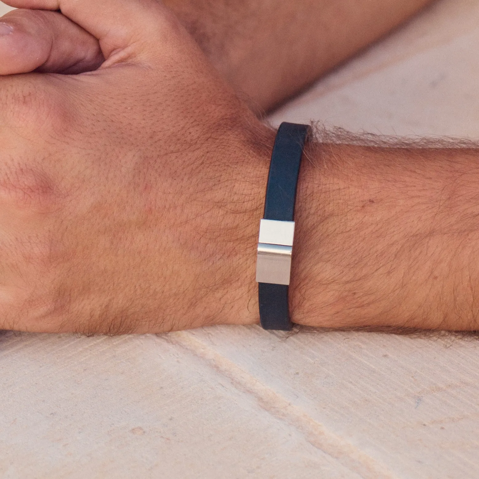 Lewis Leather Bracelet Black