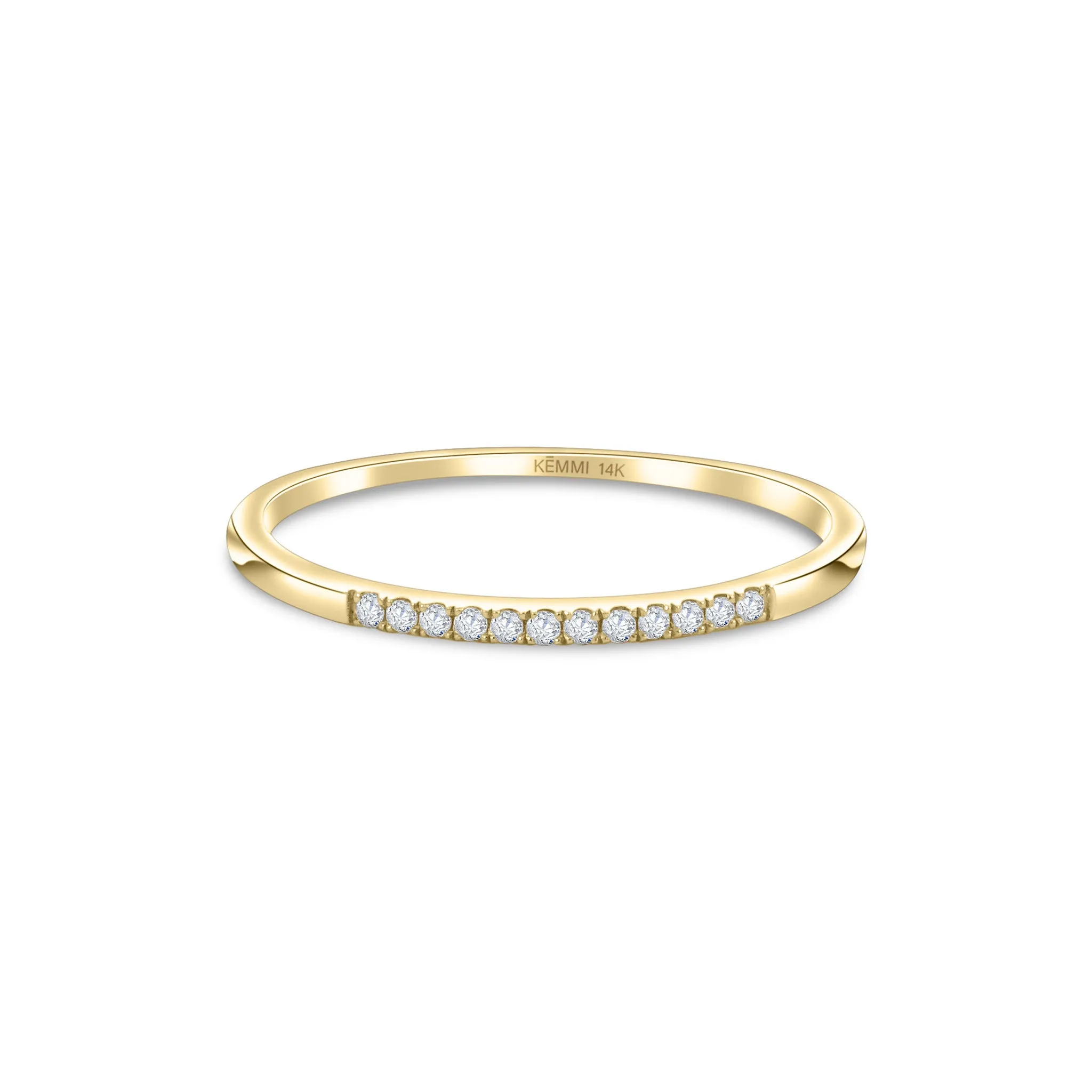 Solid Gold Diamond Pavé Ring