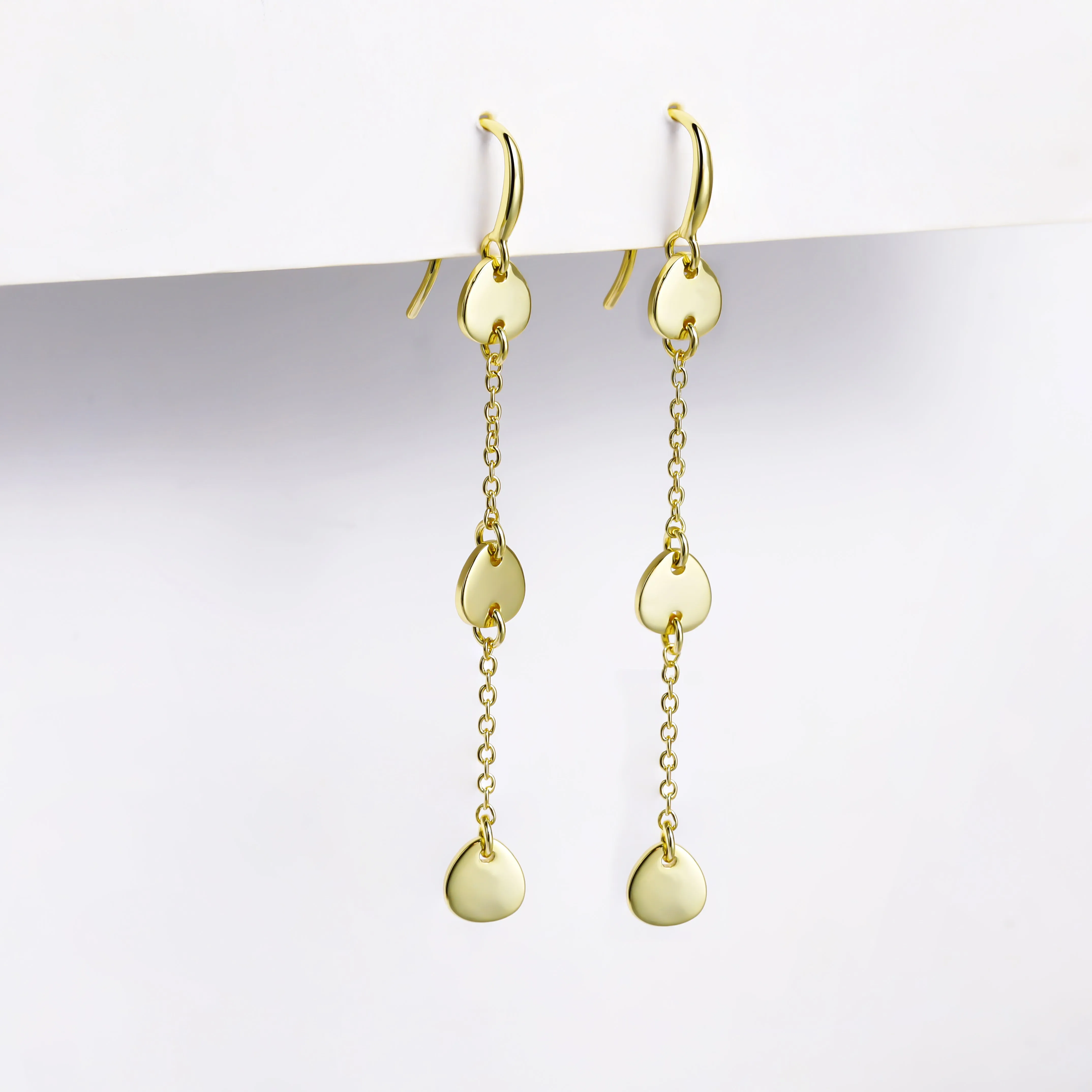 Thinly Sliced Dangle Earrings