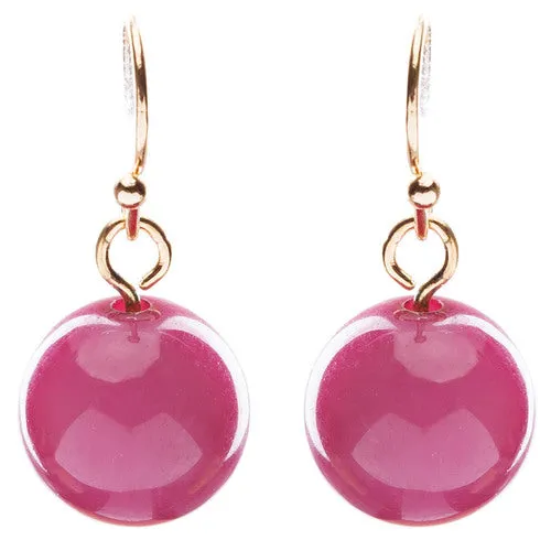 Unique Fashion Crystal Rhinestone Fan Charm Necklace And Earrings JN222 Pink