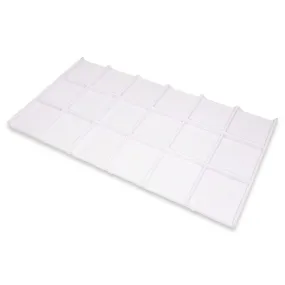 White 18 Section Deluxe Full Size Jewelry Display Tray Inserts