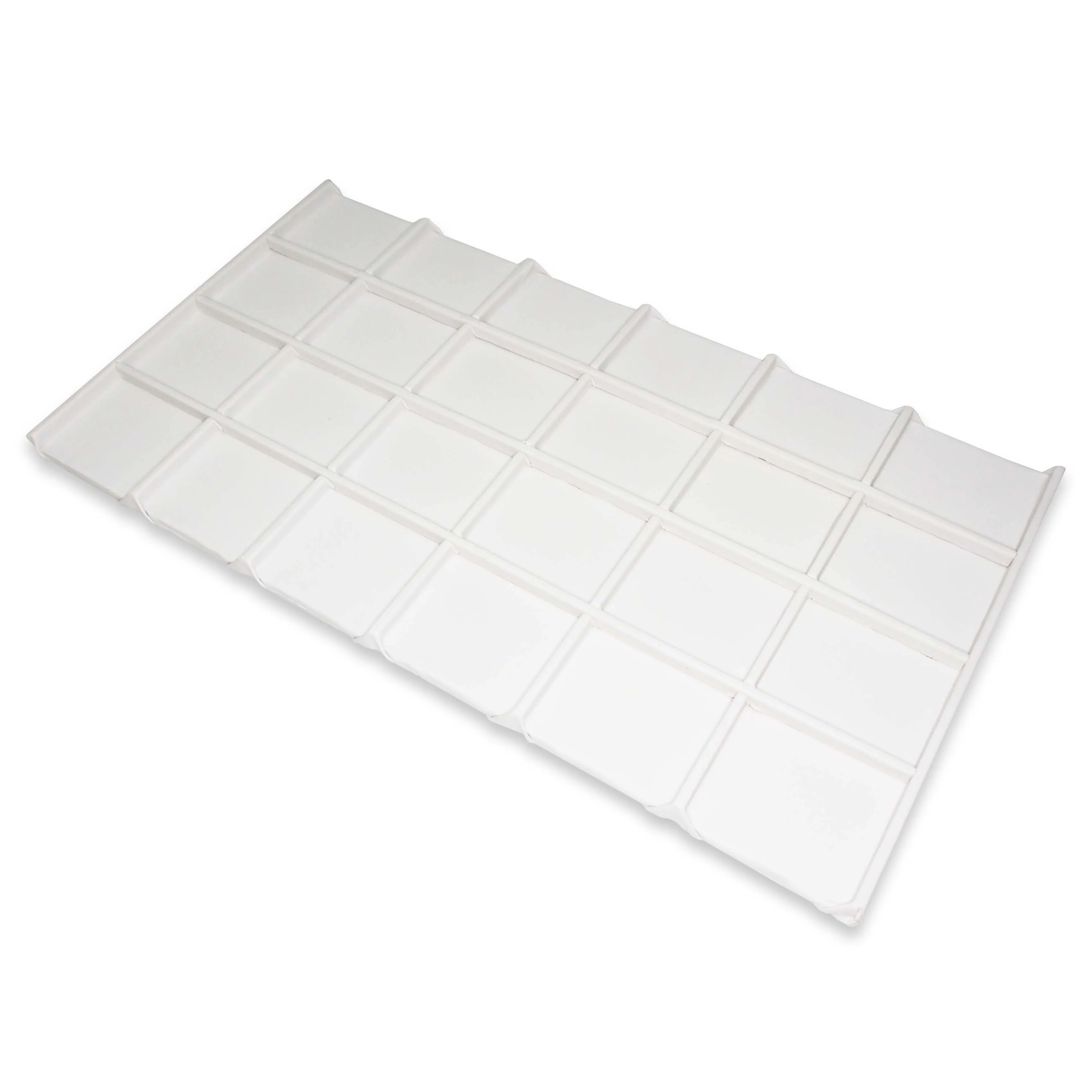 White Faux Leather 24 Section Deluxe Tray Insert Liner