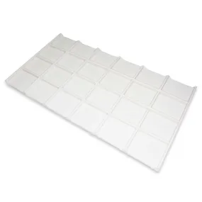 White Faux Leather 24 Section Deluxe Tray Insert Liner