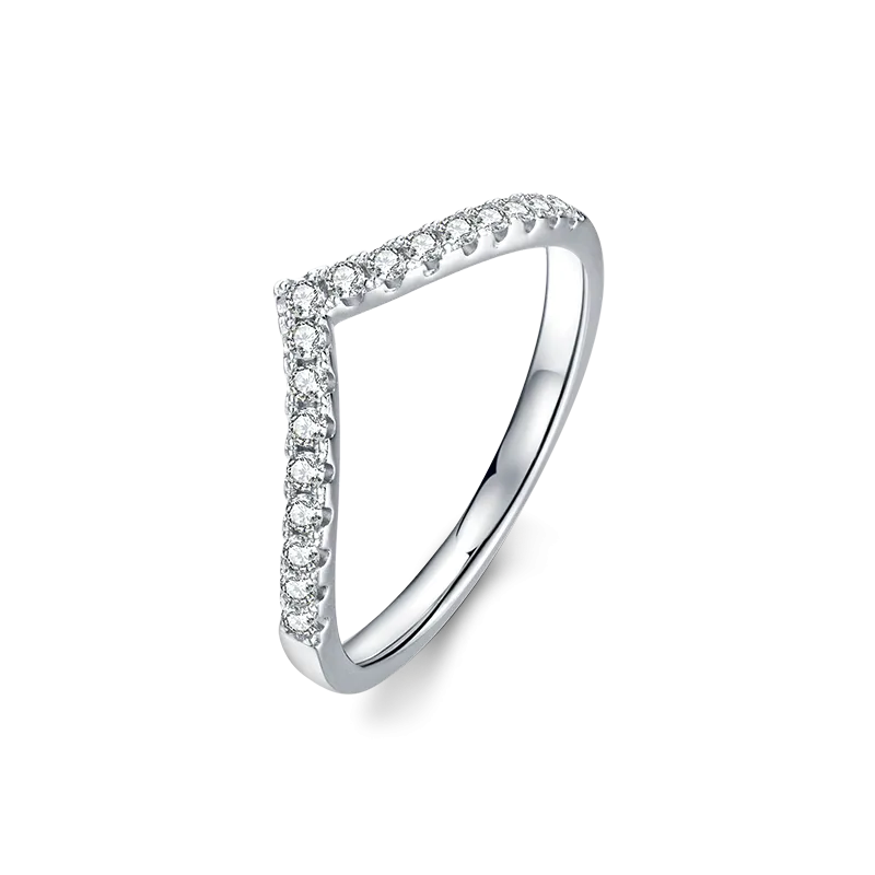 Women's Wholesale Stackable Pave Moissanite Band