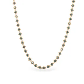 Woven Blue Diamond Necklace